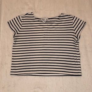 Forever 21: Navy Blue Striped Tee Shirt